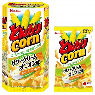 画像:ハウス「とんがりコーン」<サワークリームオニオン味>