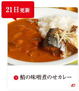 21日更新 鯖の味噌煮のせカレー