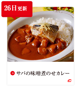 26日更新 サバの味噌煮のせカレー
